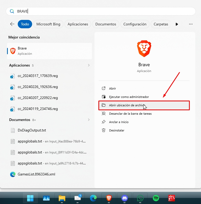 Cómo Solucionar Brave Congelado al Cambiar de Pestaña (Solución 2025) 1 abrir ubicacion archivo brave